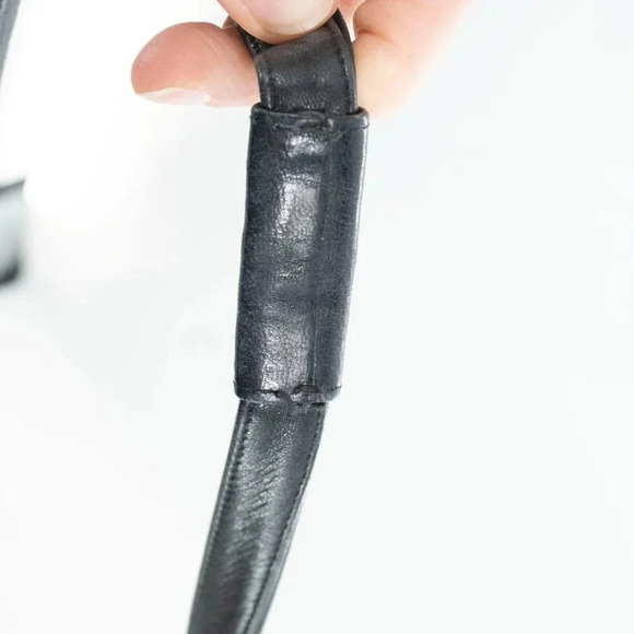 Bally Vintage Black Lamb Leather Shoulder Bag Made In Italy Diamond Quilted - Picture 5 of 12